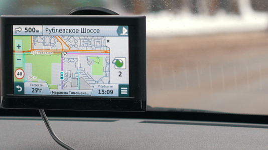 使用GPS在莫斯科旅行的设备视频的预览图