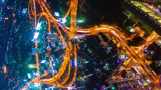 Thailand的Bangkok环绕时差的城市垂直屏幕视频的预览图