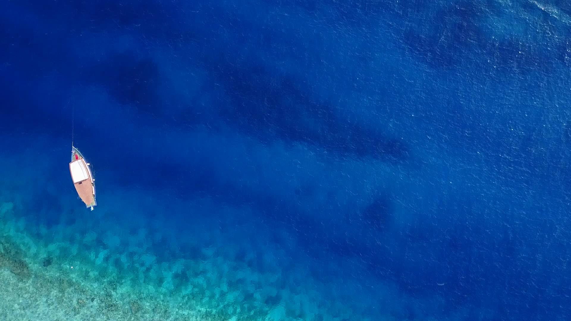 清澈的海洋和白色的海滩生活视频的预览图