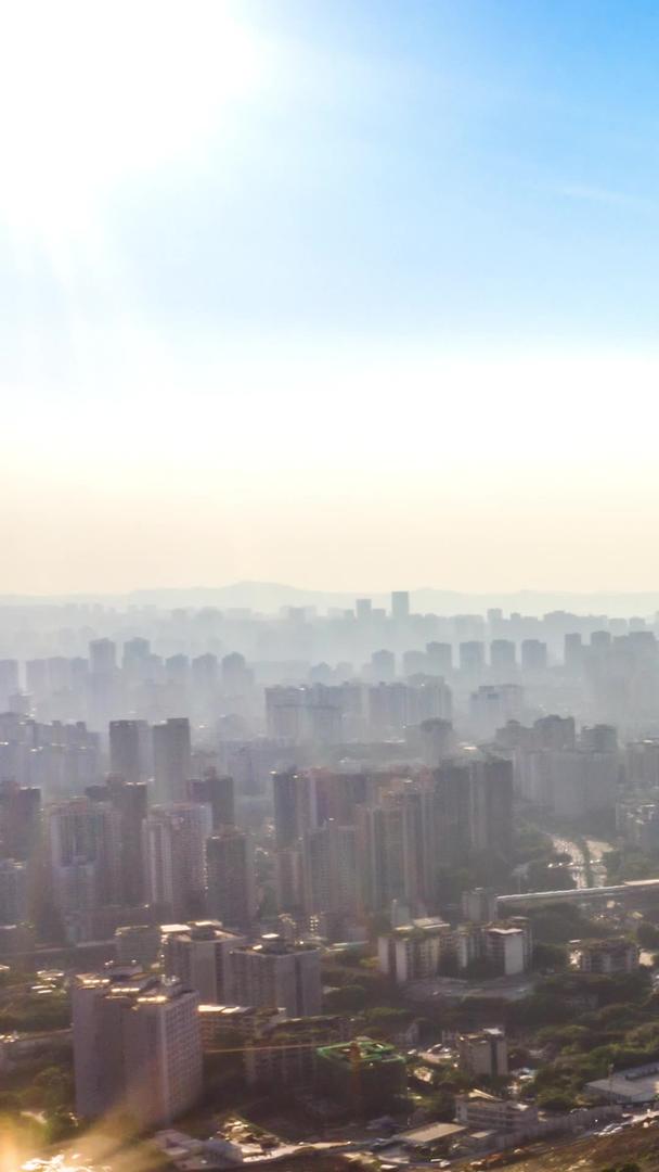 雾霾重庆全景城市日夜延迟视频的预览图