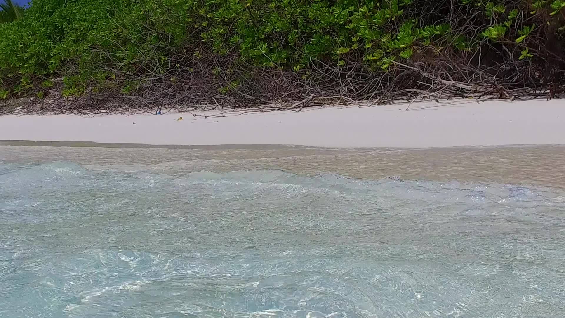 以浅沙为背景通过透明环礁湖以浅沙为背景视频的预览图