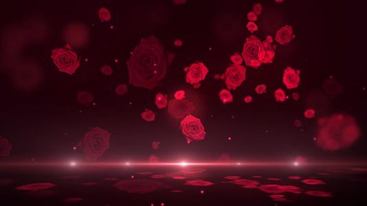 情人节爱情玫瑰背景视频的预览图