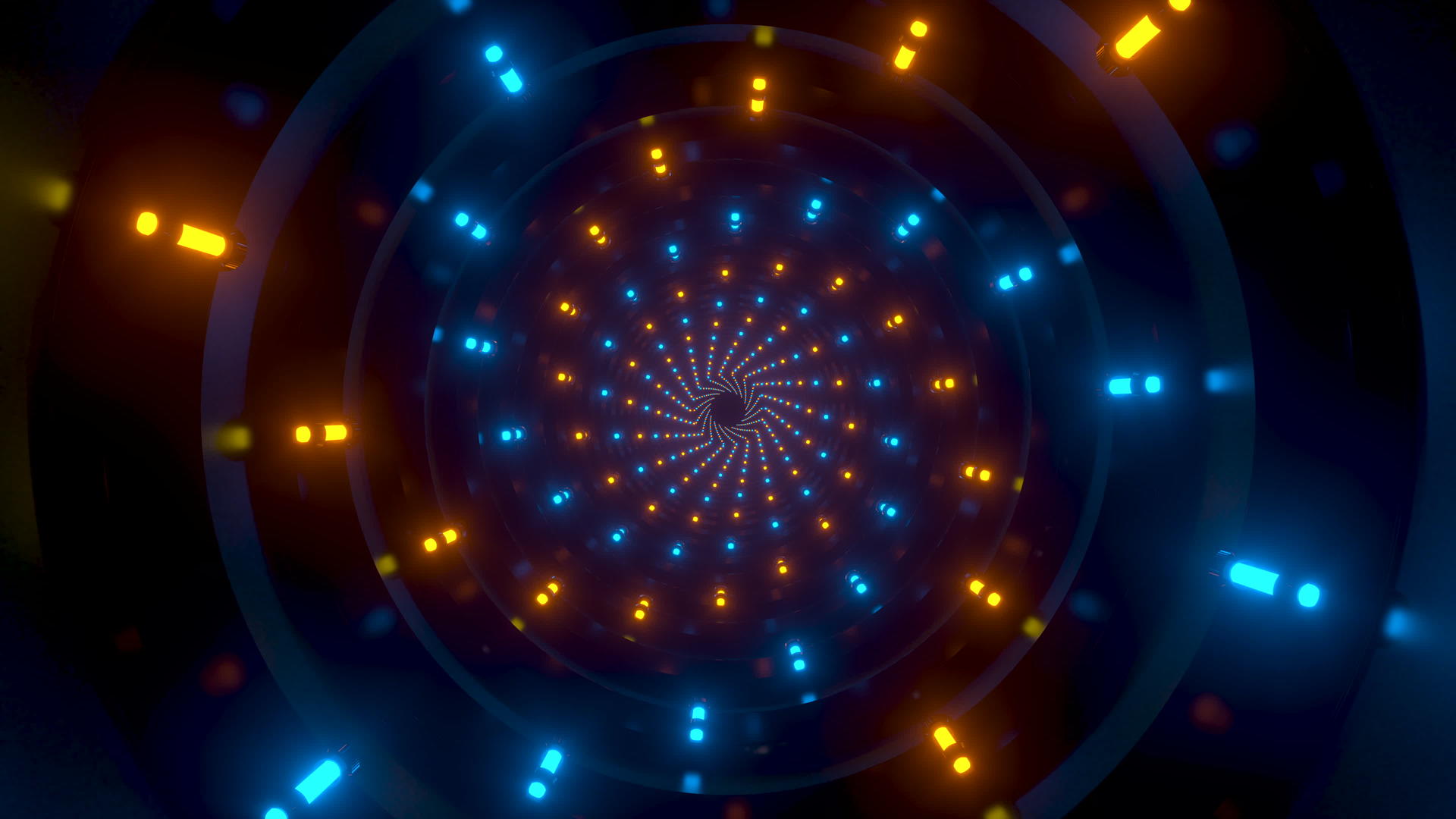 圆隧道有亮光3D投影视频的预览图