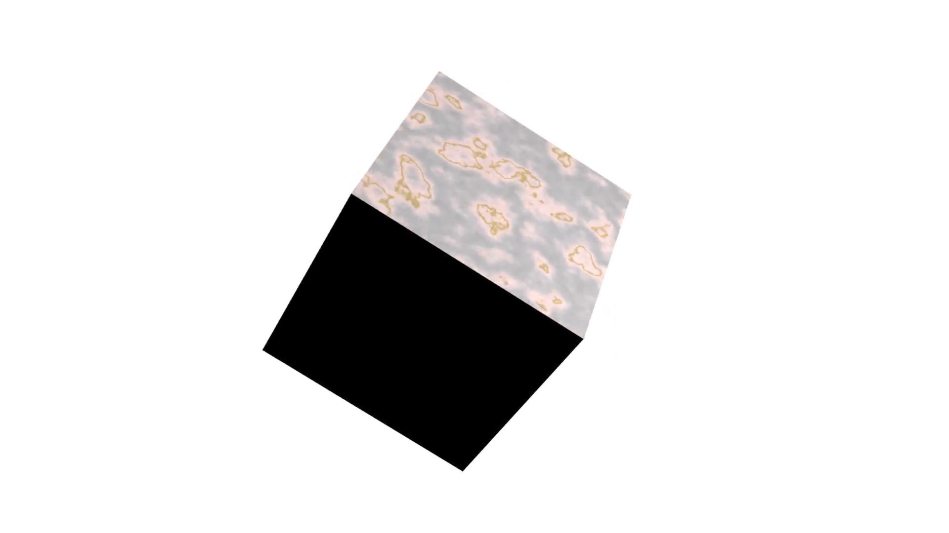 简单的纹理立方体旋转在白色背景上视频的预览图