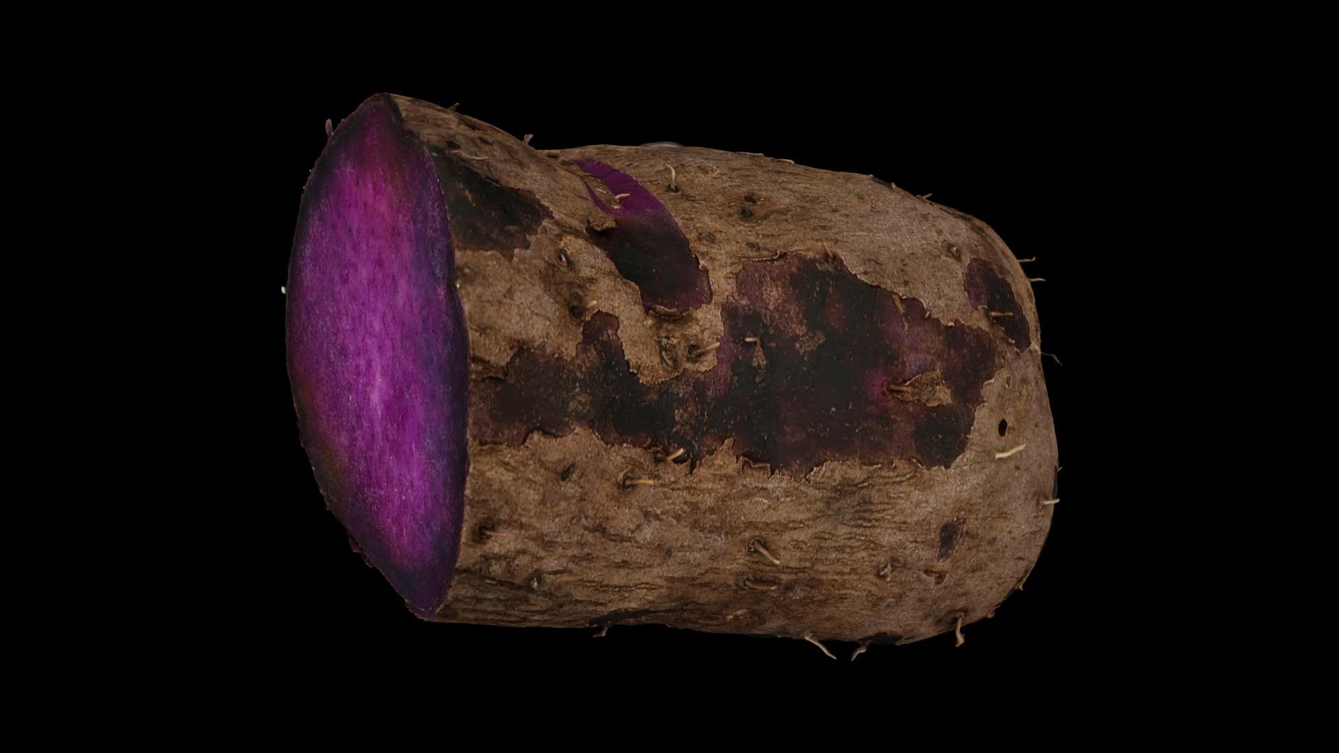 半紫红色甘油02在黑色背景上旋转b滚视频的预览图