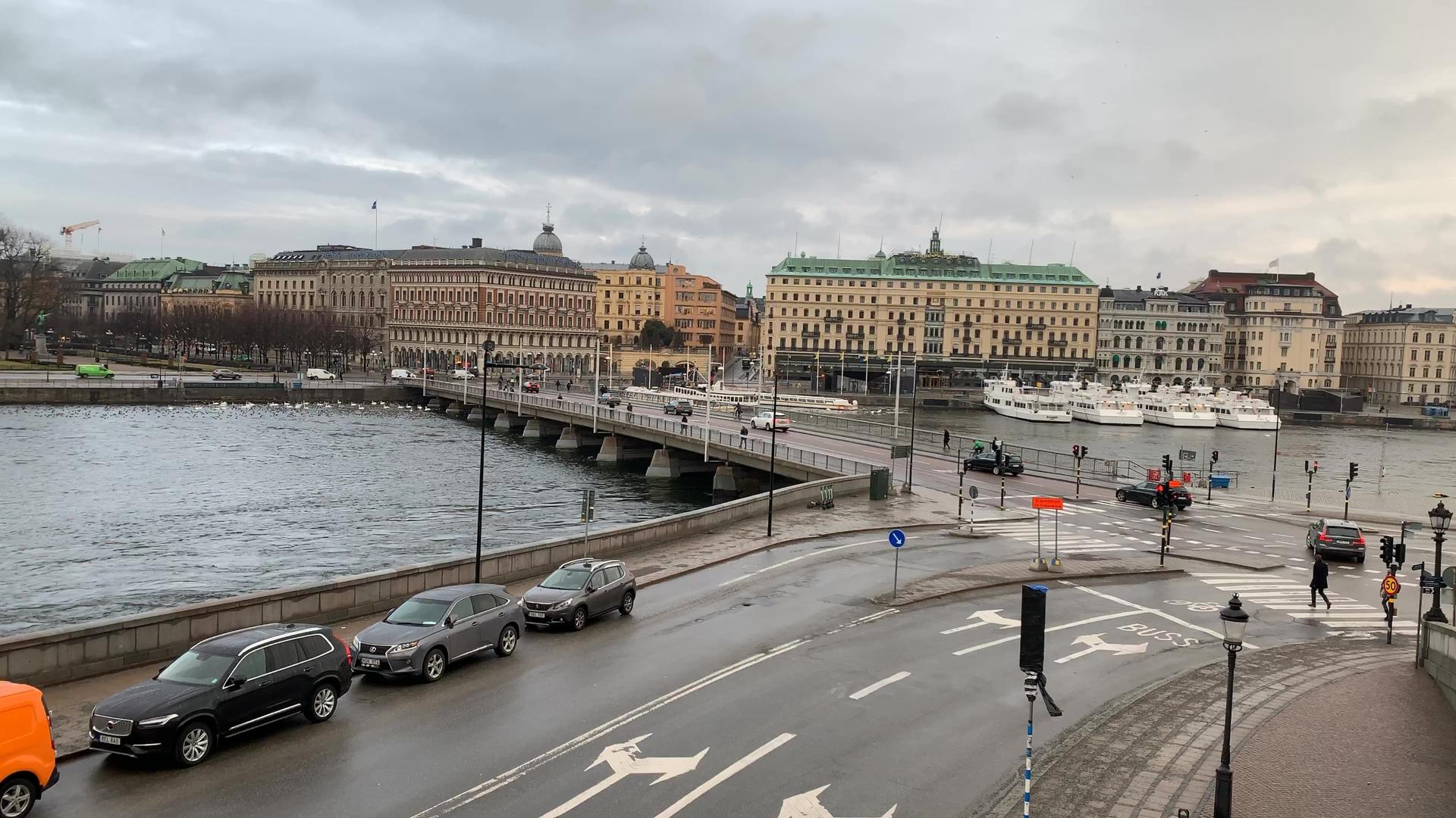 瑞典首都斯德哥尔摩城市全景延时视频的预览图