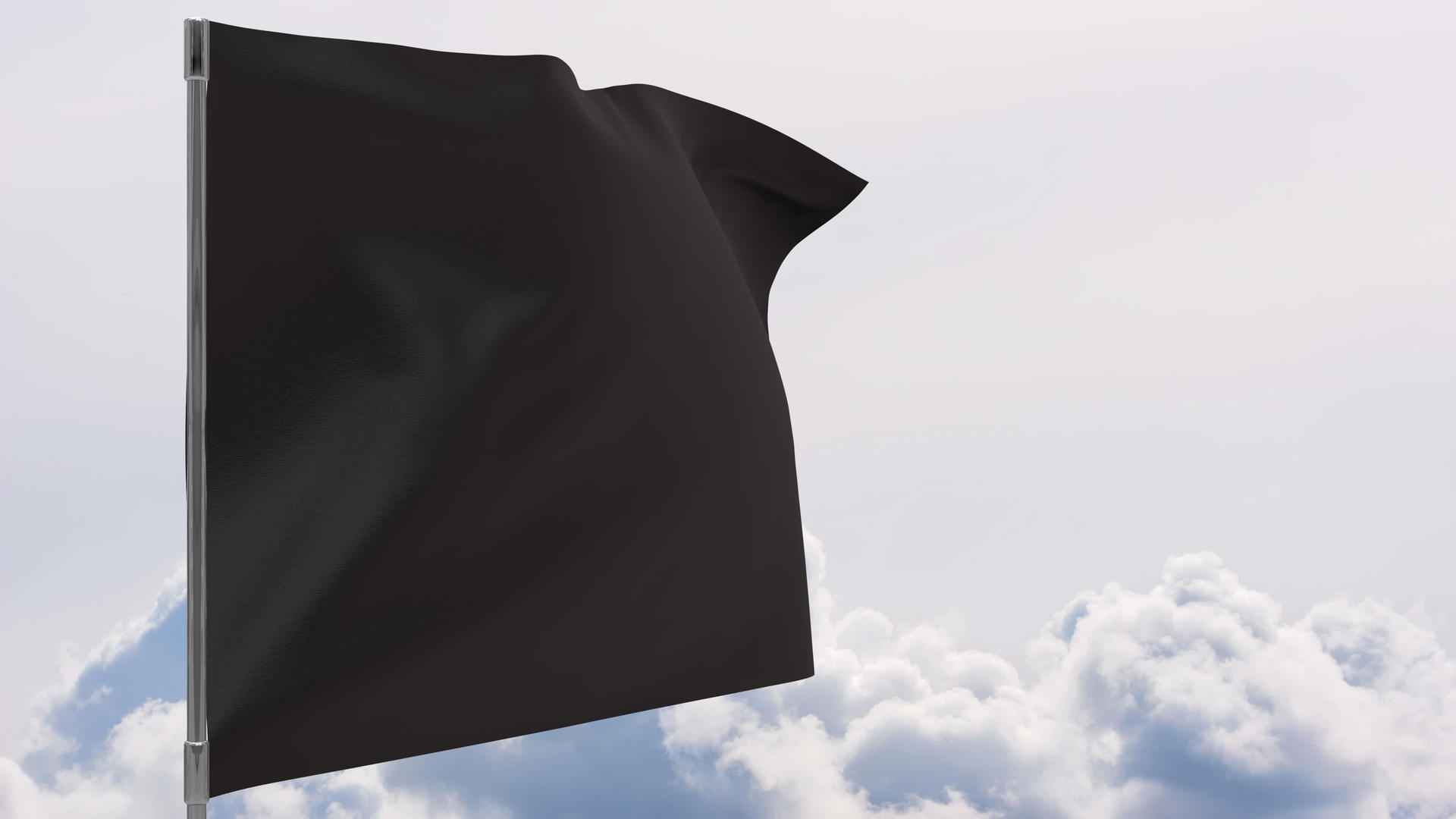带有天空背景的黑色旗帜视频的预览图