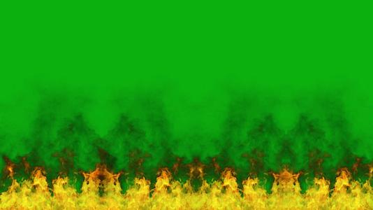 火焰浓烟绿幕抠像特效素材视频的预览图