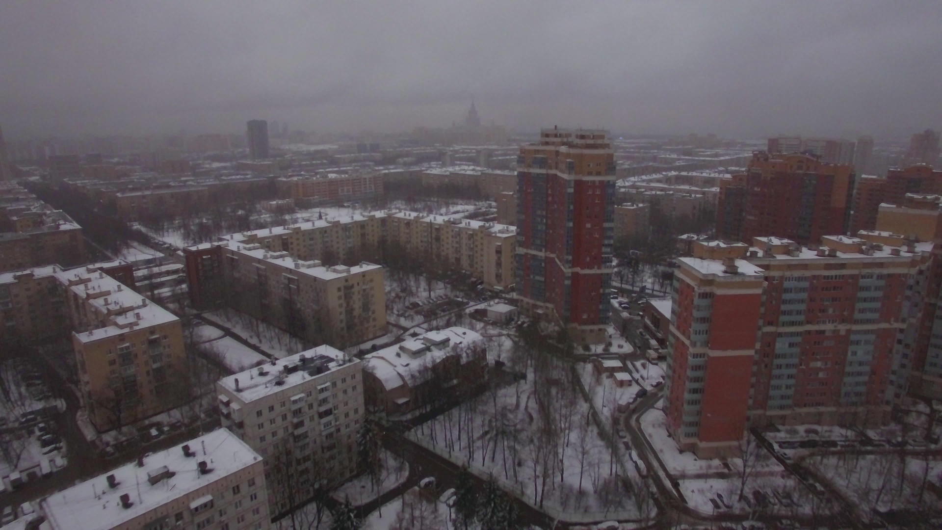 冬天彼得斯堡俄罗斯的空中景象视频的预览图