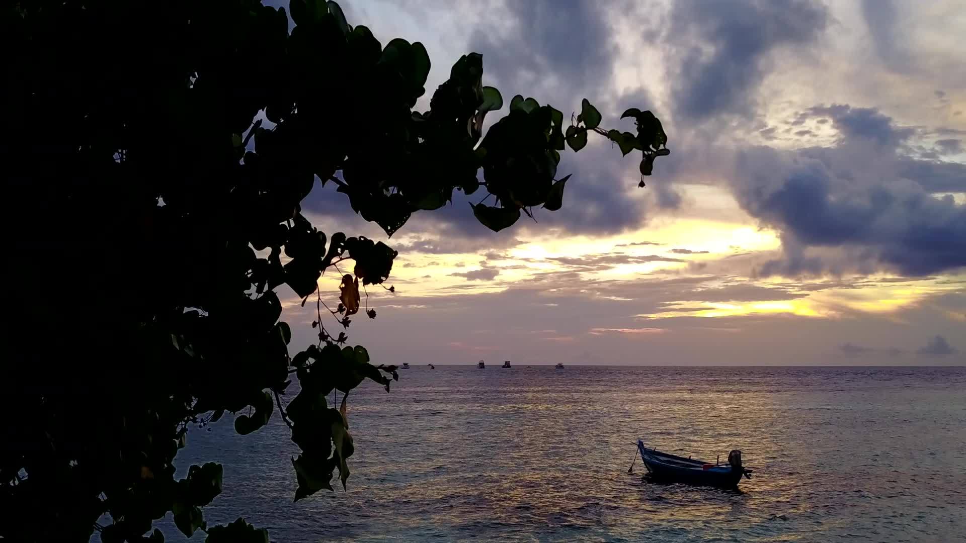 以蓝海和白色沙底为背景的海上海岸海滩视频的预览图