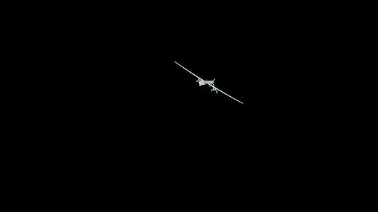 三维飞行无人机黑白黑色背景黑白无人机视频的预览图