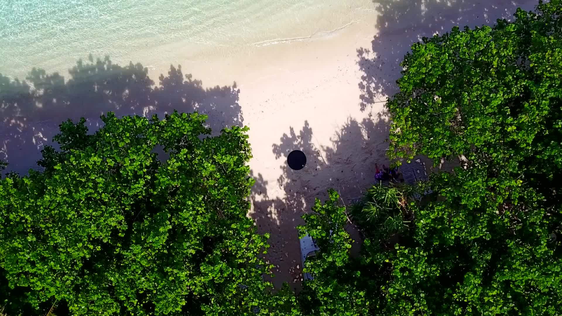 无人驾驶海湾海滩生活方式以浅水和浅沙底浅水为生视频的预览图