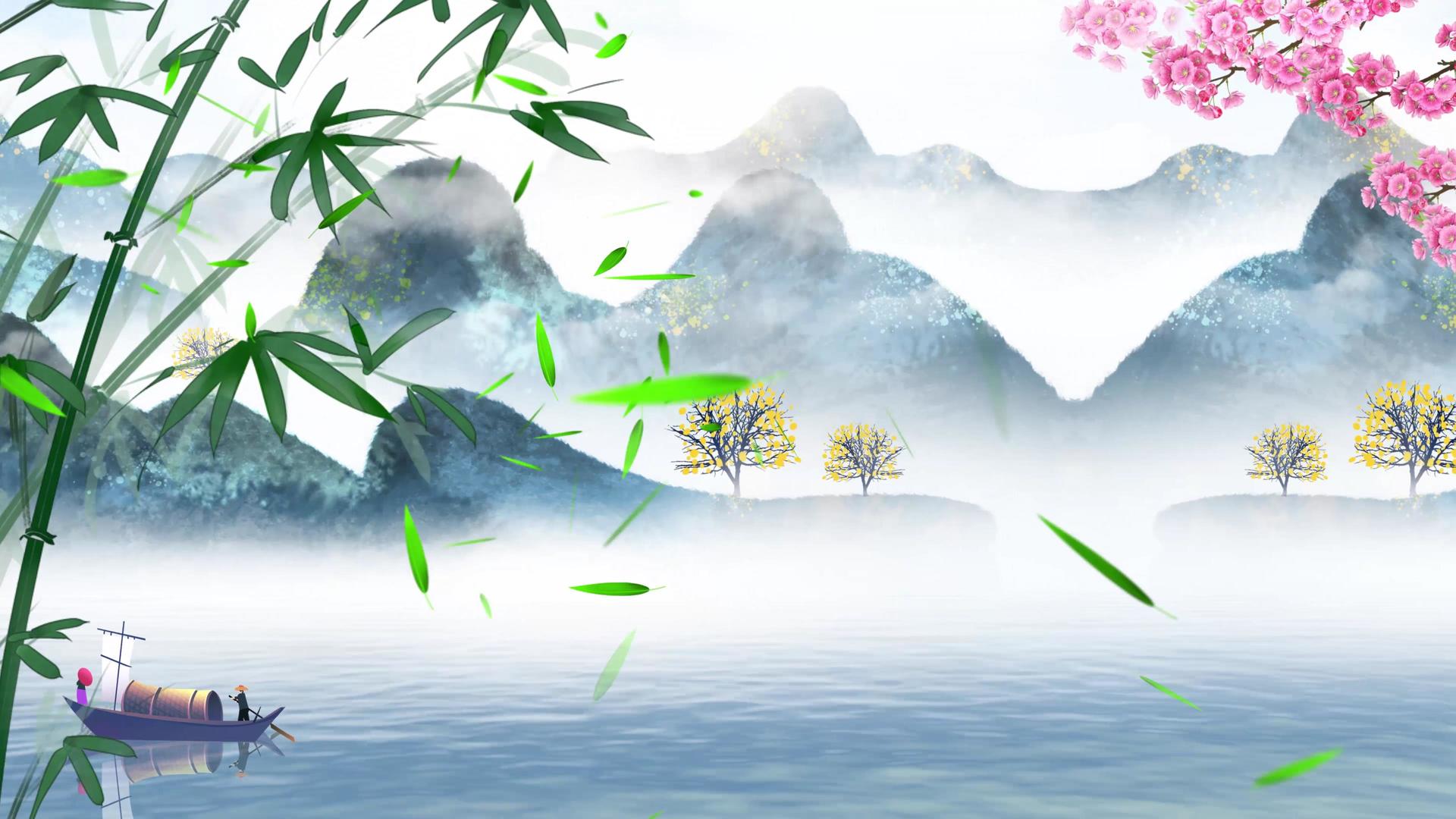 4K中国风水墨古典背景视频视频的预览图