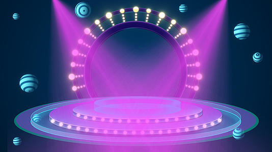 舞台领奖灯光闪烁背景视频视频的预览图