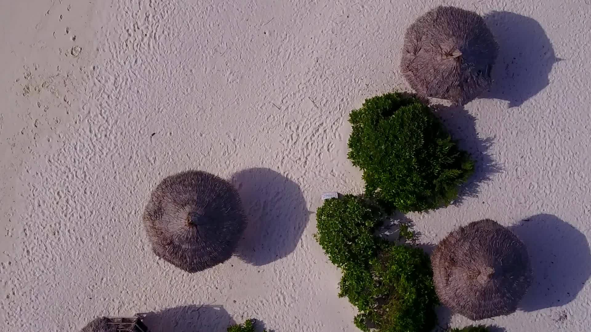 海滩上的天堂度假胜地以白色沙土为背景绿水为目的视频的预览图