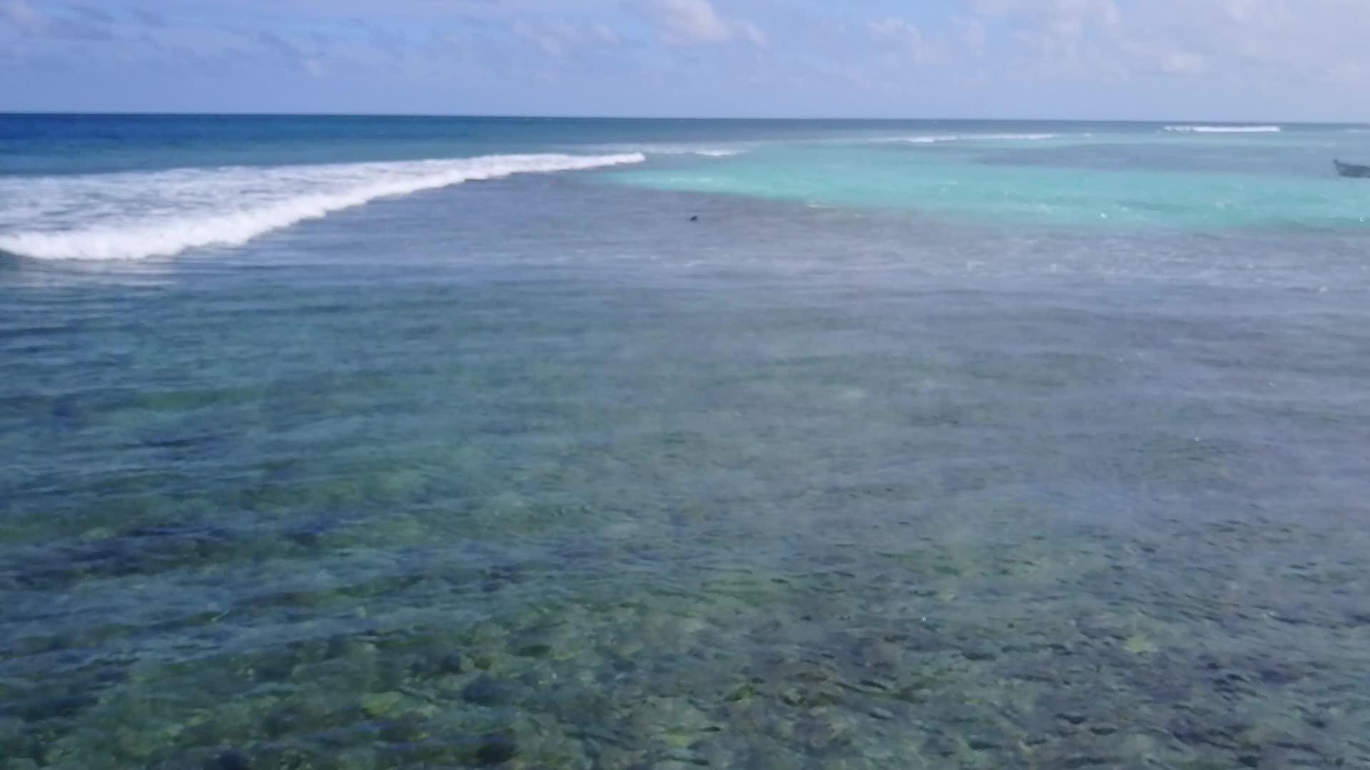 白沙底浅礁湖热带海滨海滩出海考察开展风景活动视频的预览图