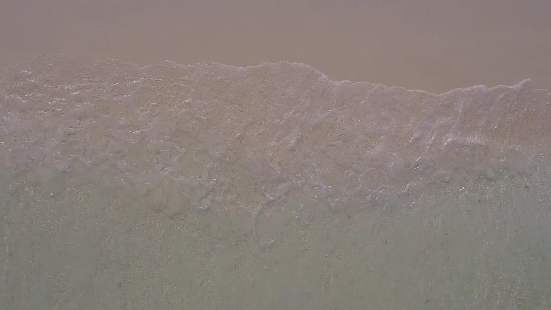 浅水白沙背景下美丽的海滩探索无人机景观旅游视频的预览图