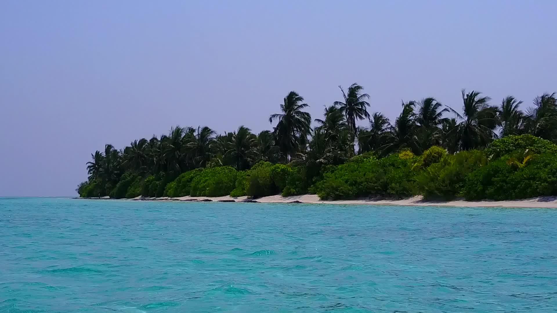 豪华海滨海滩的空中无人驾驶飞机景观沿着清洁的沙土背景视频的预览图