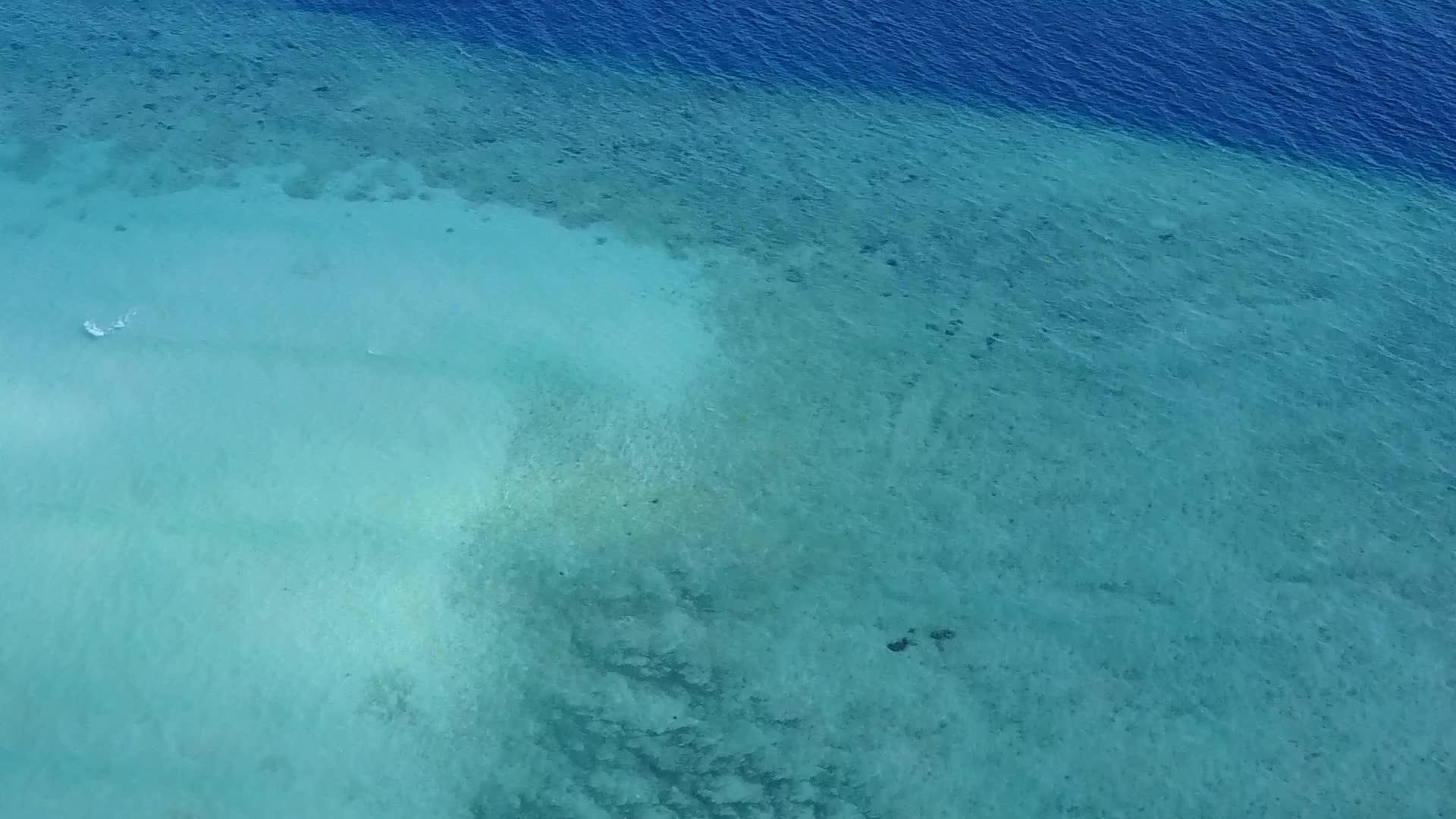 外国环礁湖的海滩生活方式采用浅水和白沙背景的浅水视频的预览图