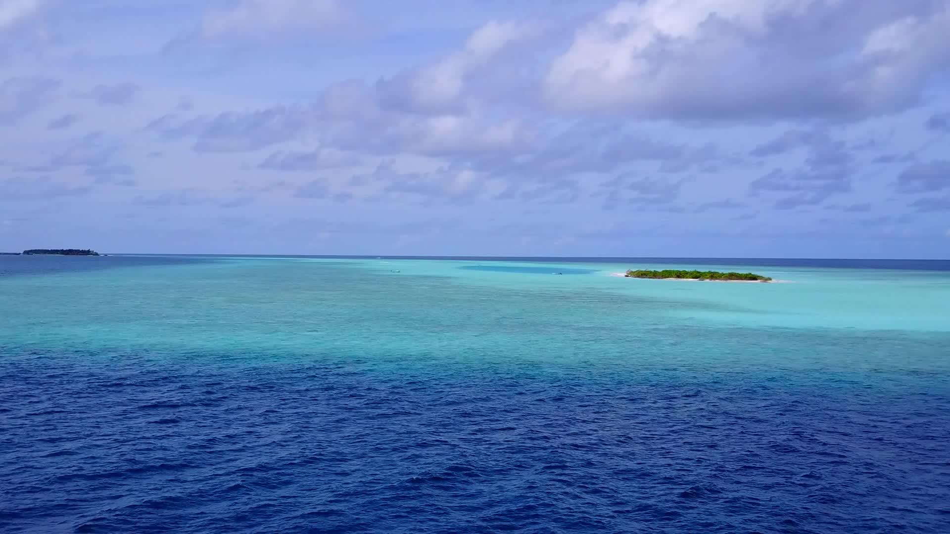 白沙背景绿松石泻湖放松海滩野生动物无人机空气视频的预览图