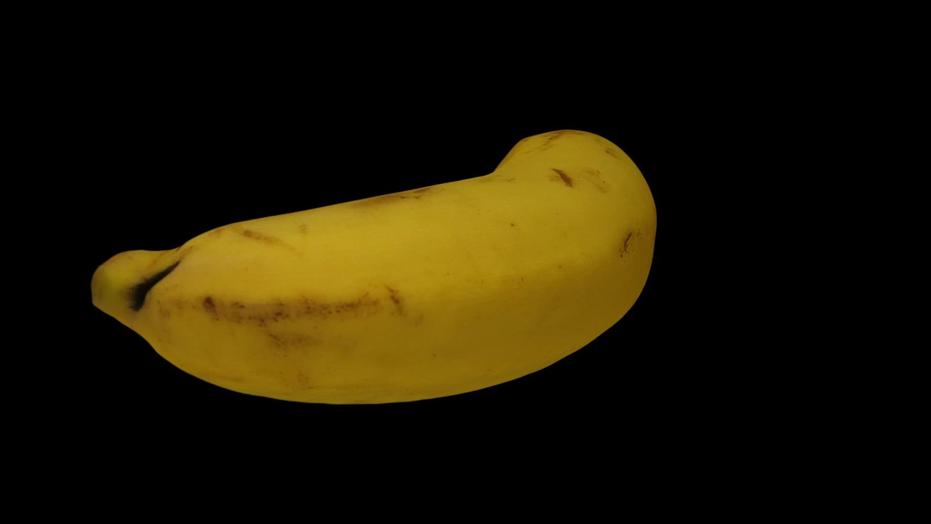 旋转香蕉02黑色背景a翻滚视频的预览图