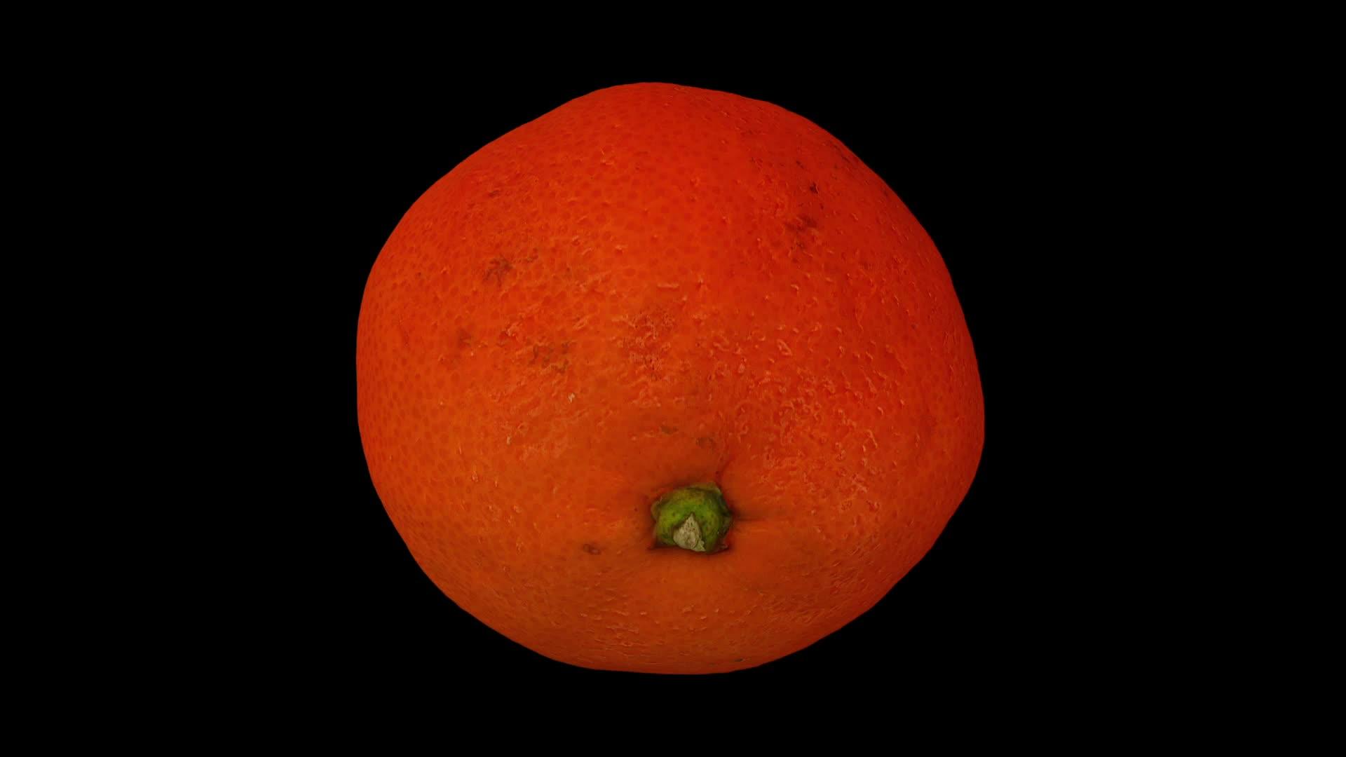曼达林橙色01在黑色背景上旋转b厕所视频的预览图