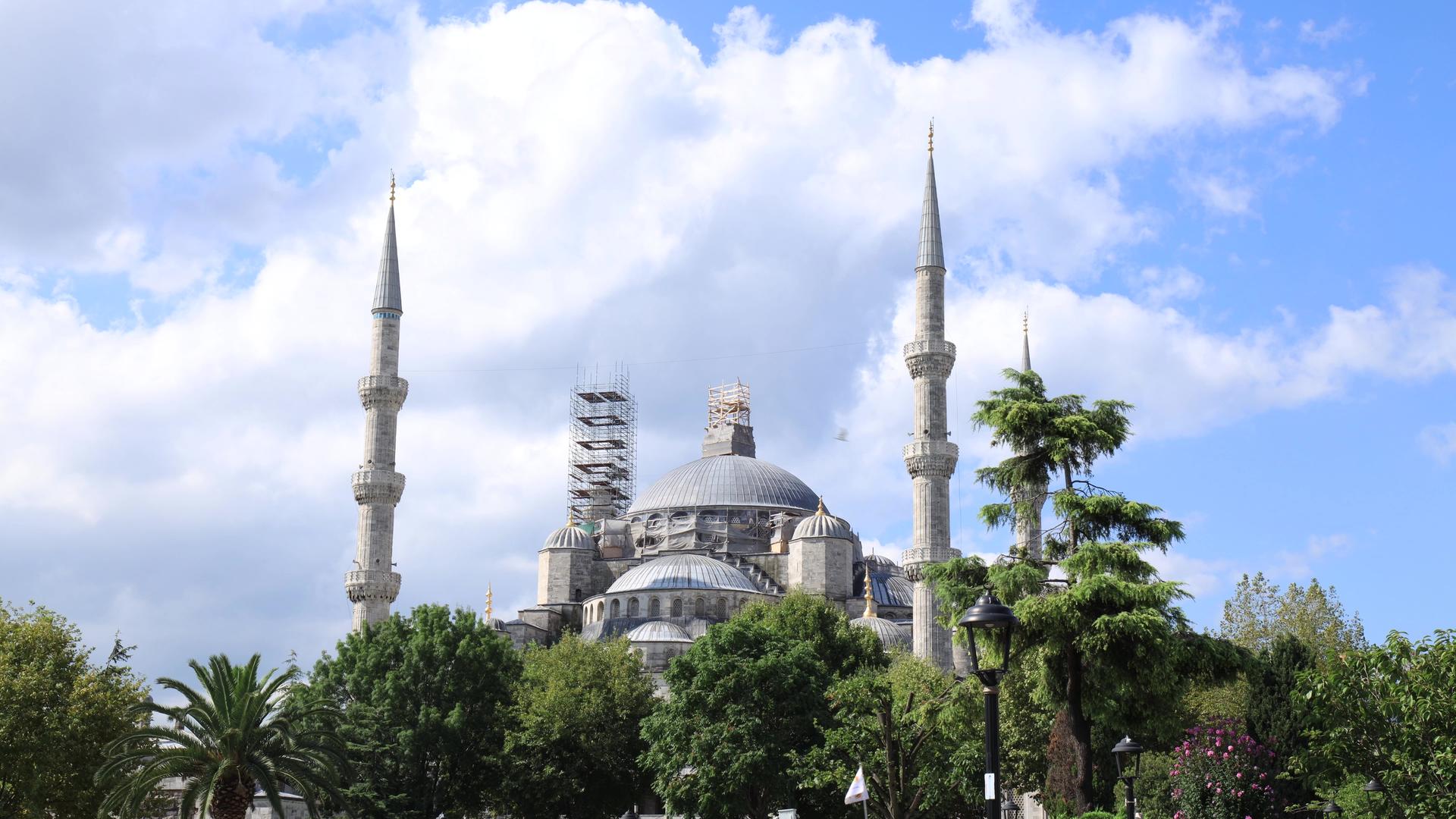 伊斯坦布尔蓝色清真寺延时视频的预览图