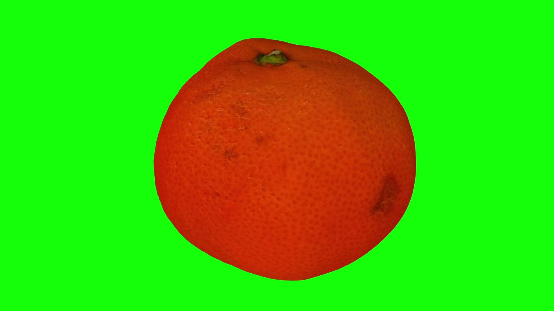 旋转文达林橙色01绿色背景a翻滚视频的预览图