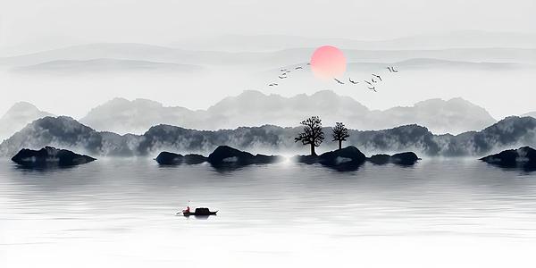 中国风山水画视频的预览图