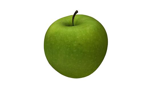 旋转绿色苹果0的白色背景a滚动视频的预览图