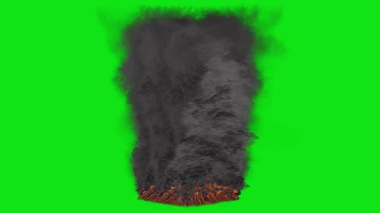 火焰浓烟绿幕抠像特效素材视频的预览图