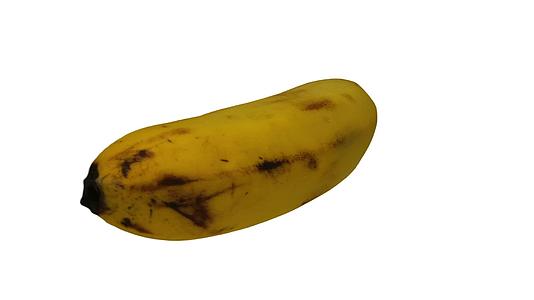 在白色背景04a旋转香蕉滚动视频的预览图