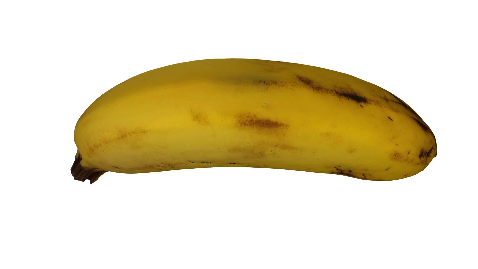 在白色背景04b在卢布上旋转香蕉视频的预览图
