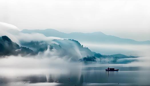 云海雾景的水墨风格视频的预览图