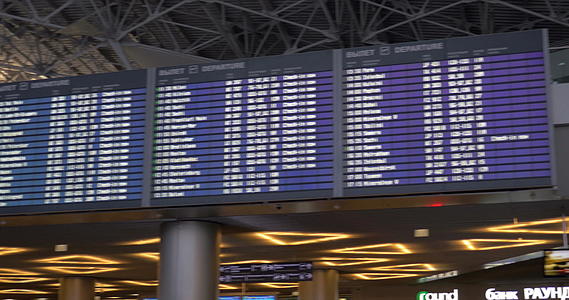 机场数字飞行日程数列航班视频的预览图