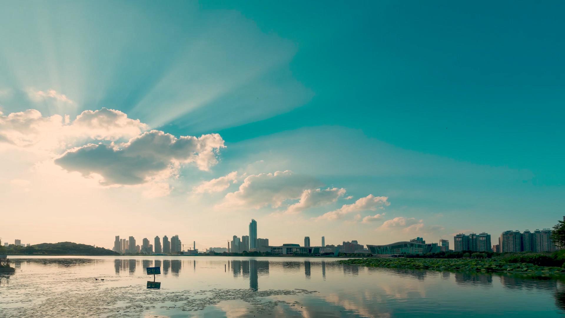 武汉古琴台公园延时摄影4K视频视频的预览图