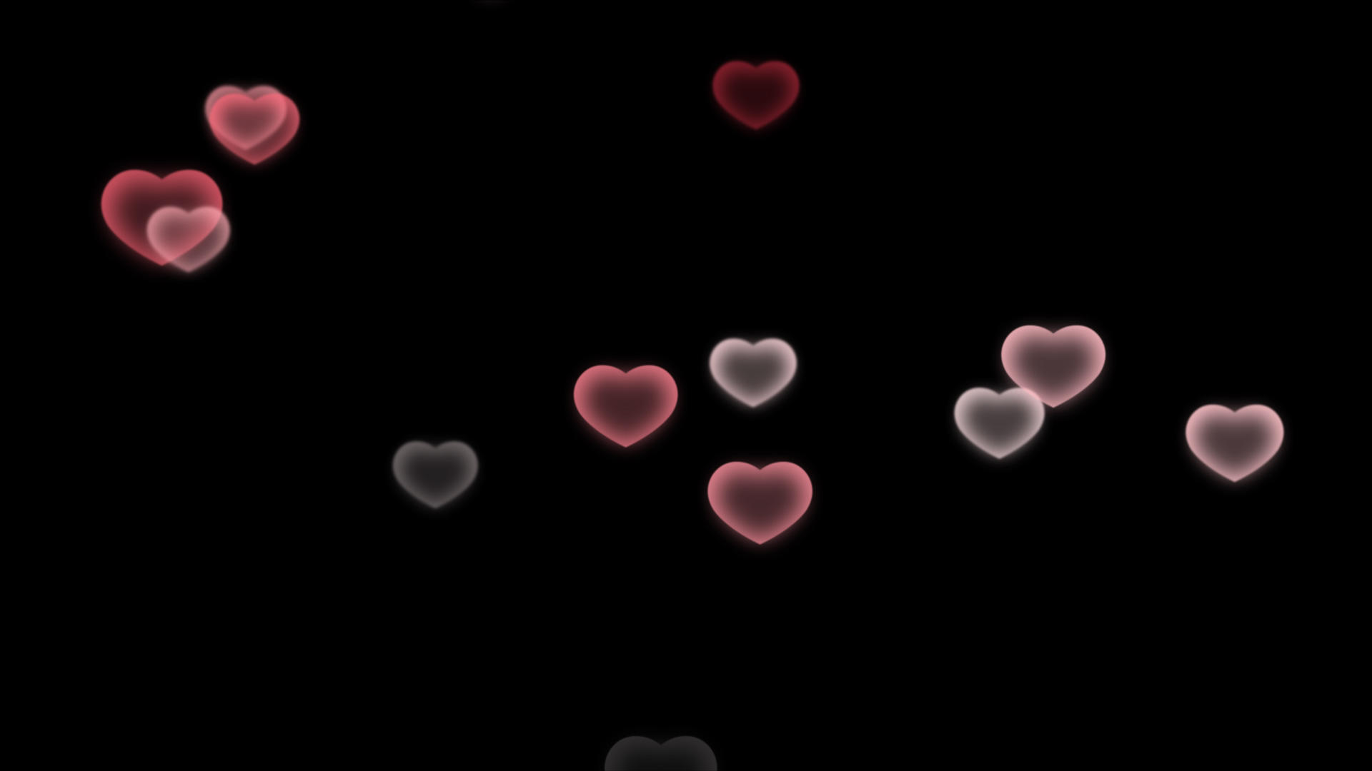 五彩爱心泡泡带透明通道视频的预览图