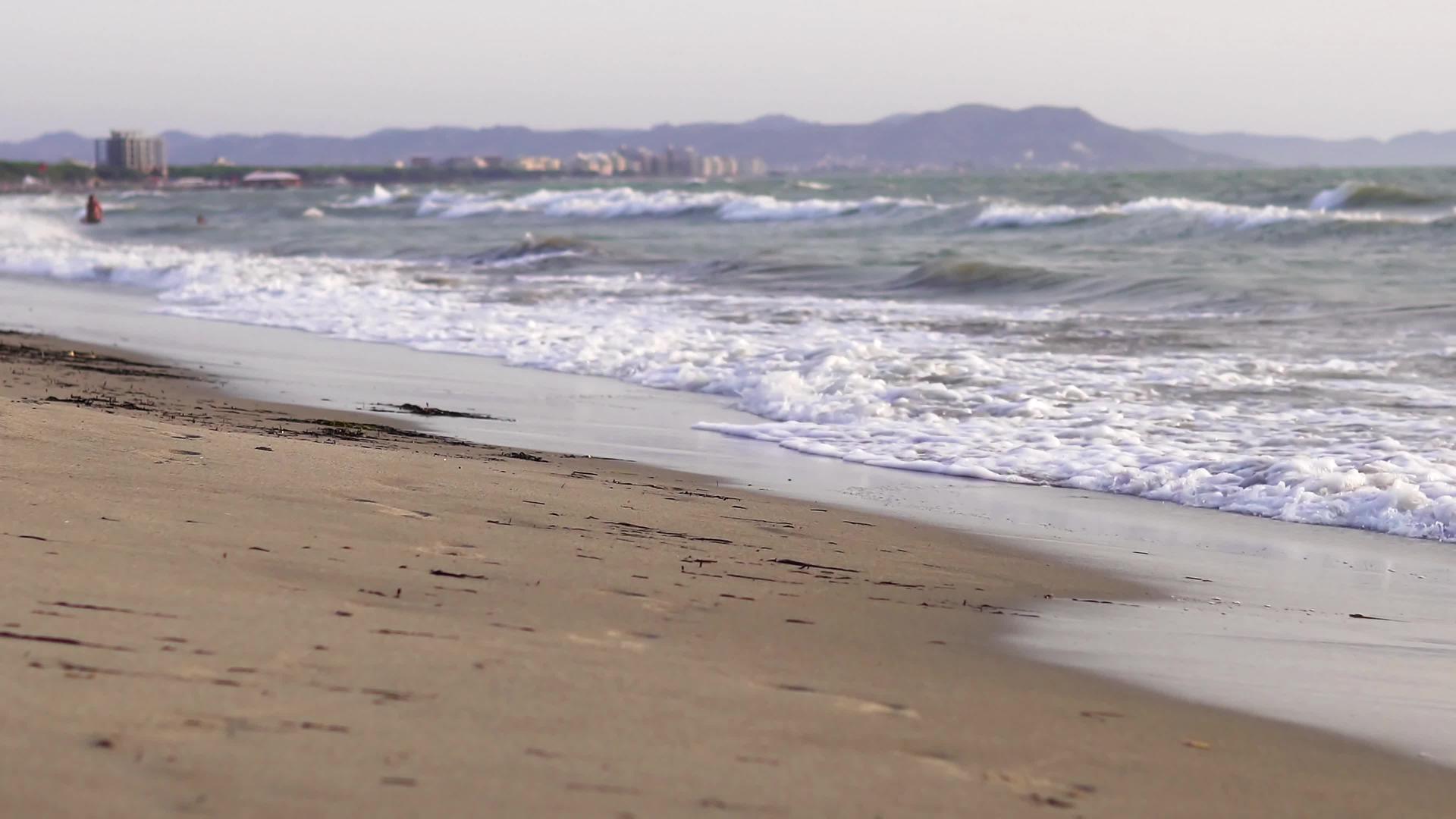 潮水沙滩沙滩电影和自然背景视频的预览图