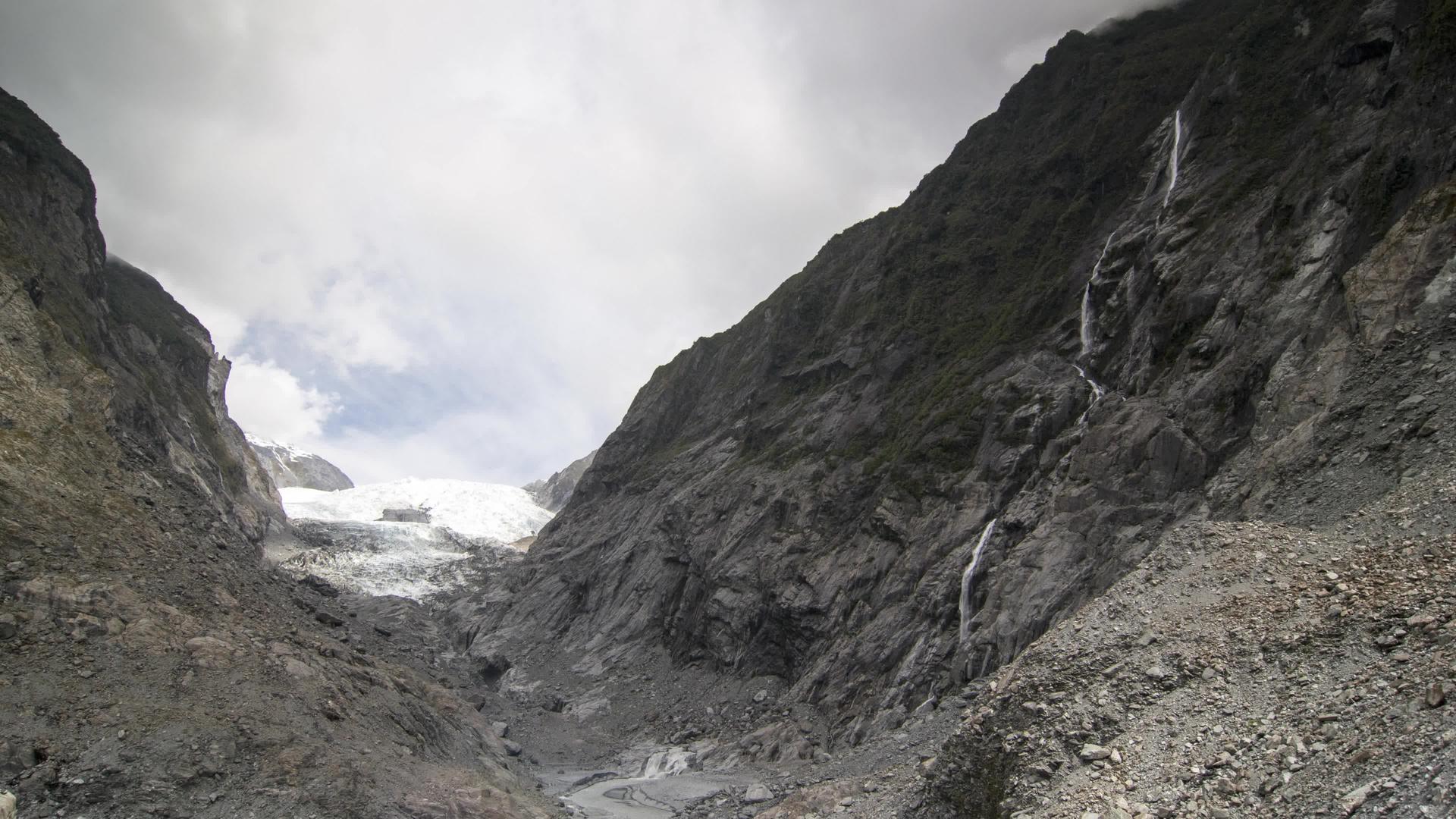 FranzJosef瀑布级联冰川视频的预览图