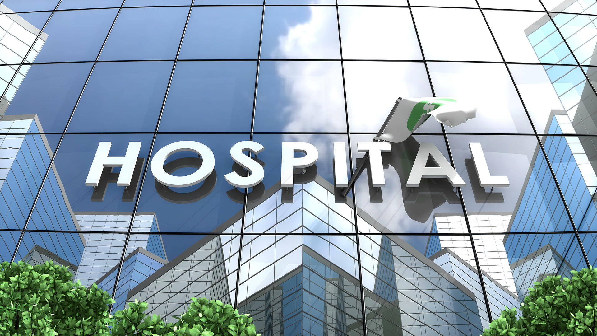 昂贵的医疗保健服务建设医院大楼视频的预览图