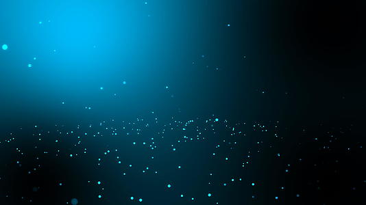 神奇的梦幻粒子落在蓝色的黑色背景上视频的预览图