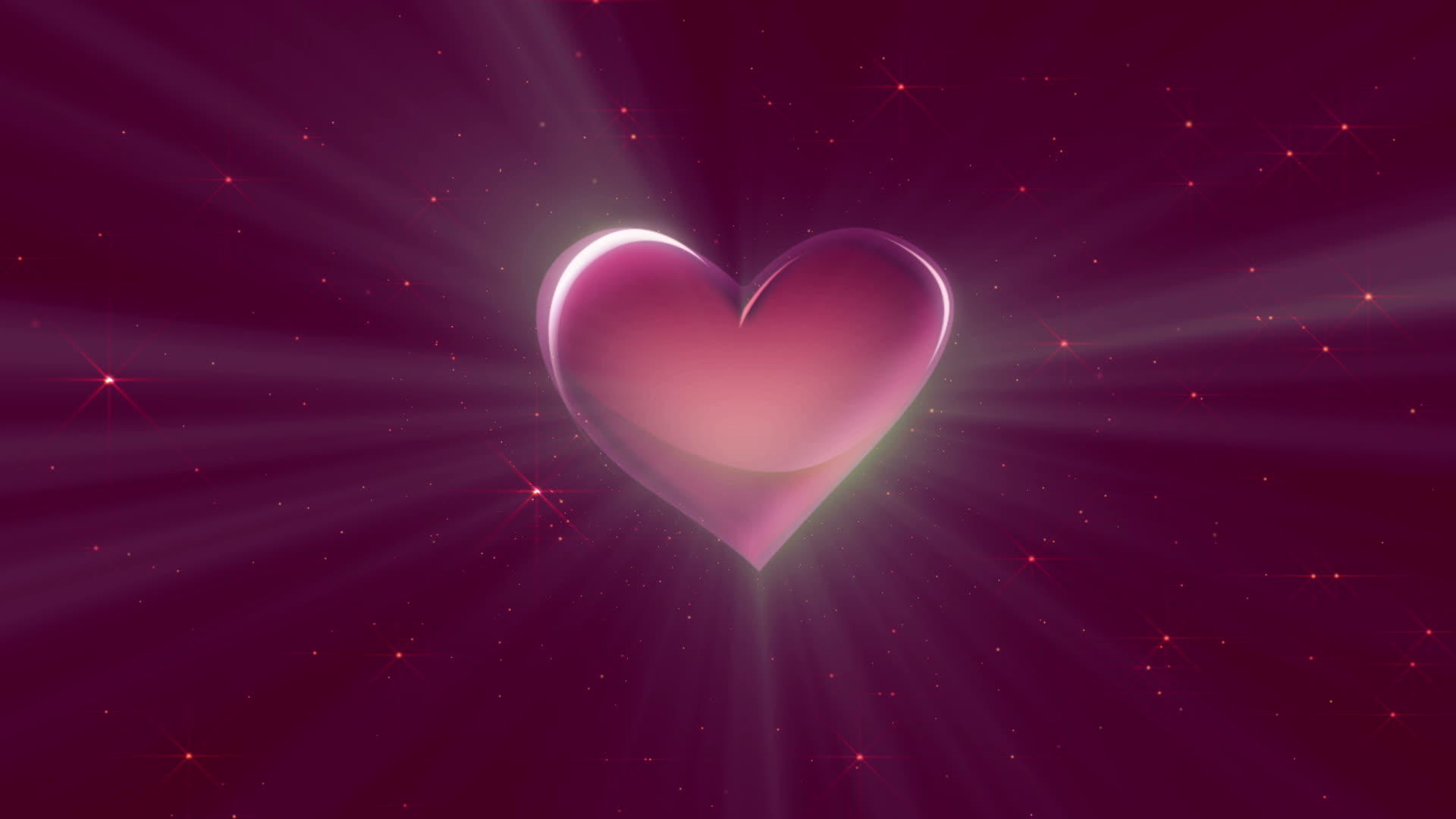 心脏闪耀脉冲3d渲染视频的预览图