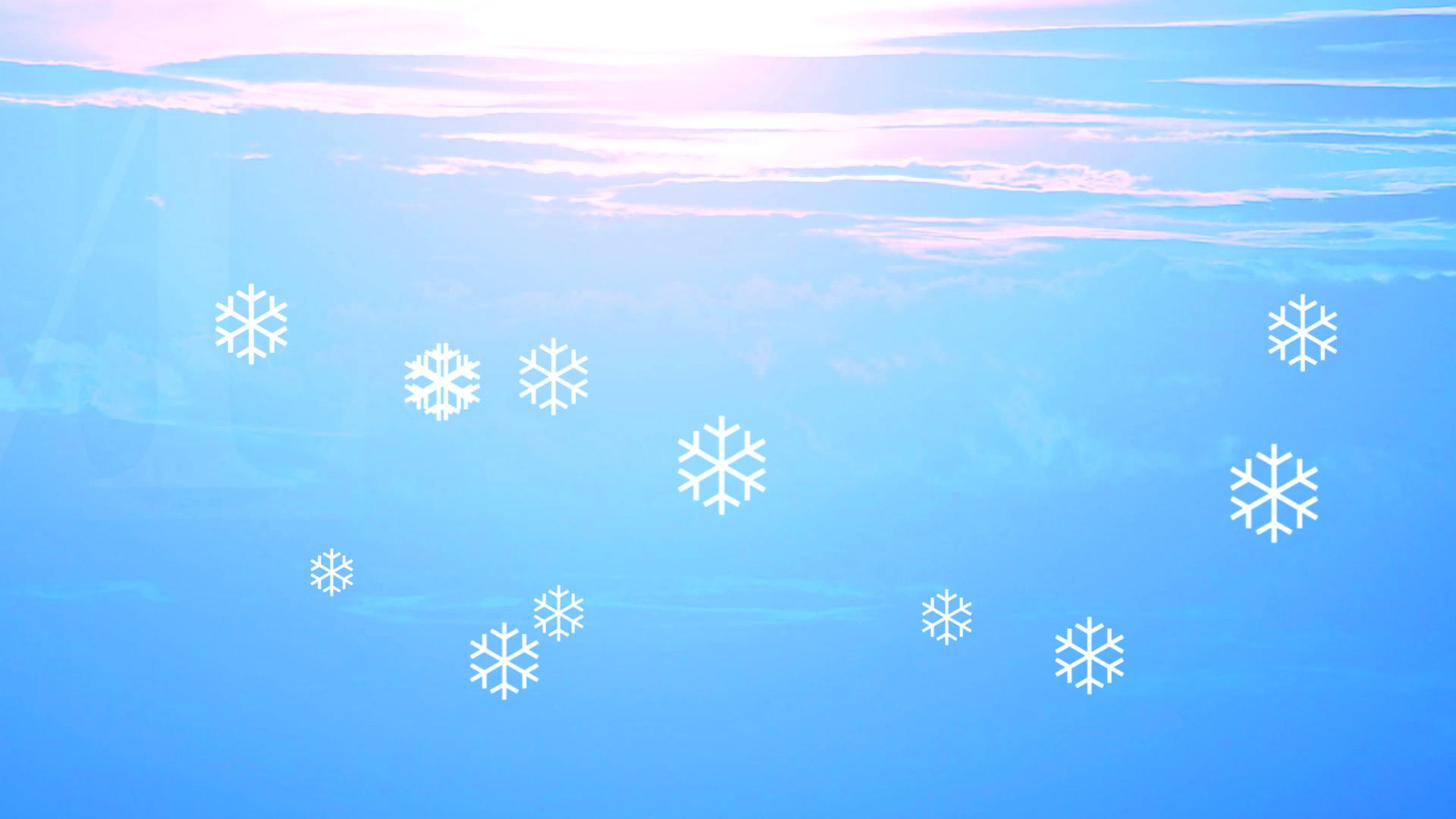 蓝天背景下的文字效果和圣诞快乐视频的预览图
