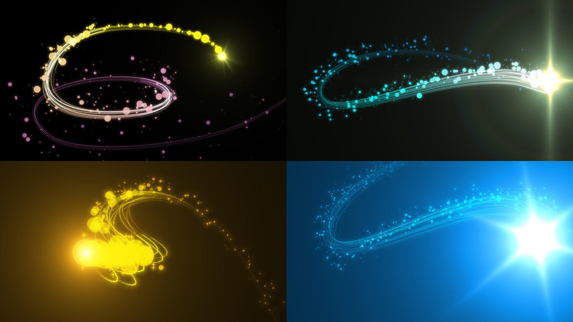 一组耀眼的粒子闪耀冲屏修饰过渡动画视频的预览图