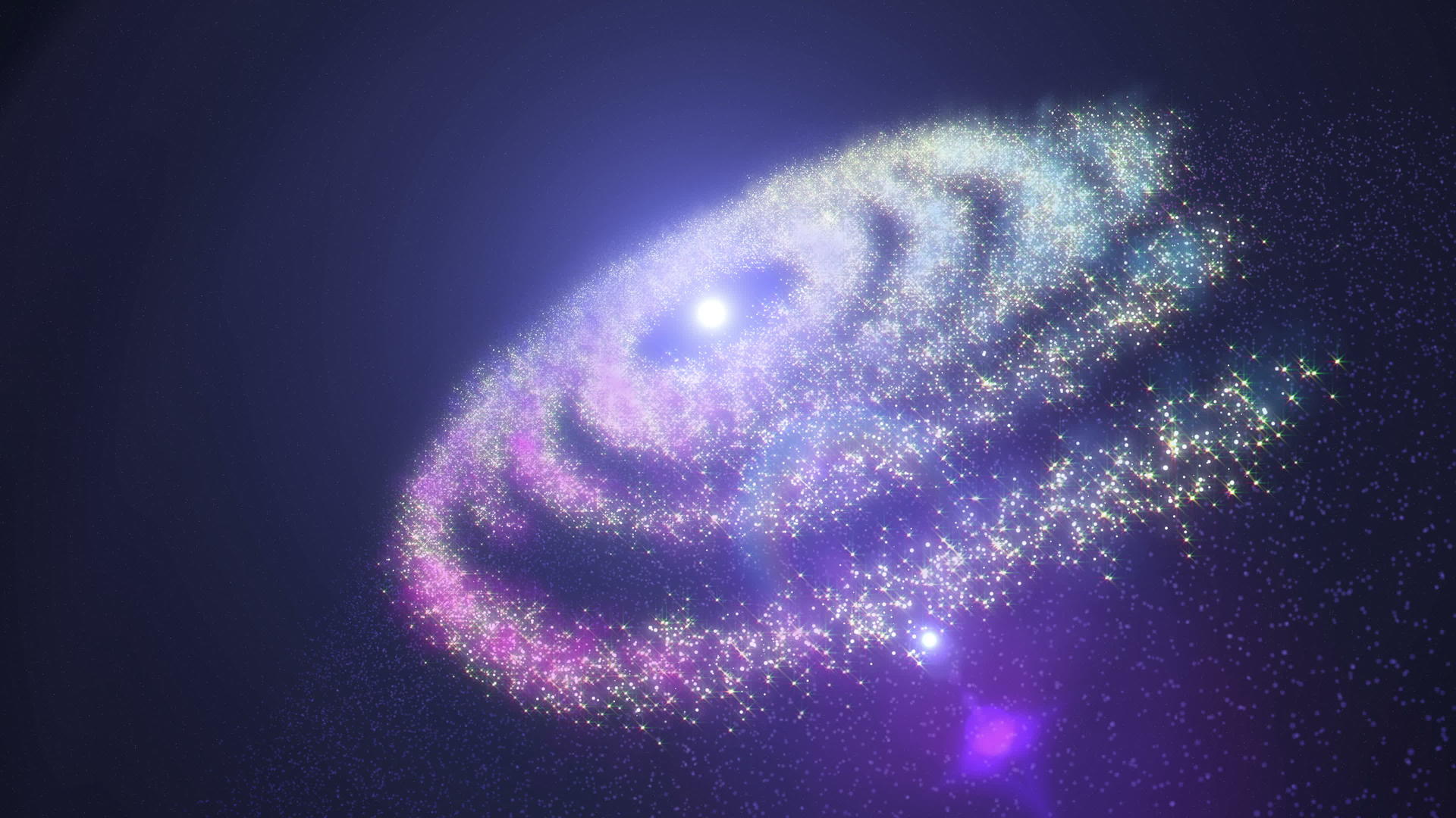 螺旋星系牛奶型4K的动画视频的预览图