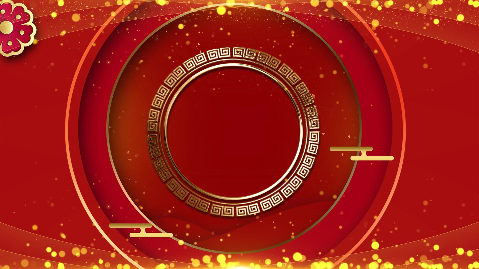 红色喜庆新年背景视频的预览图