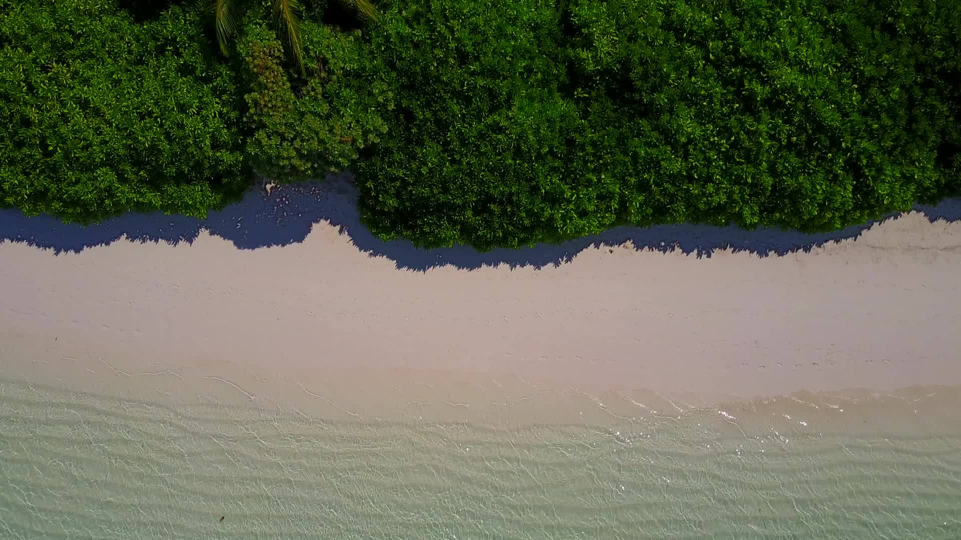 以蓝色海洋和沙巴附近的白色海滩为背景白色海滩是一个破碎的视频的预览图