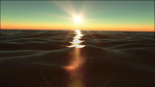 日落海洋运动缓慢视频的预览图