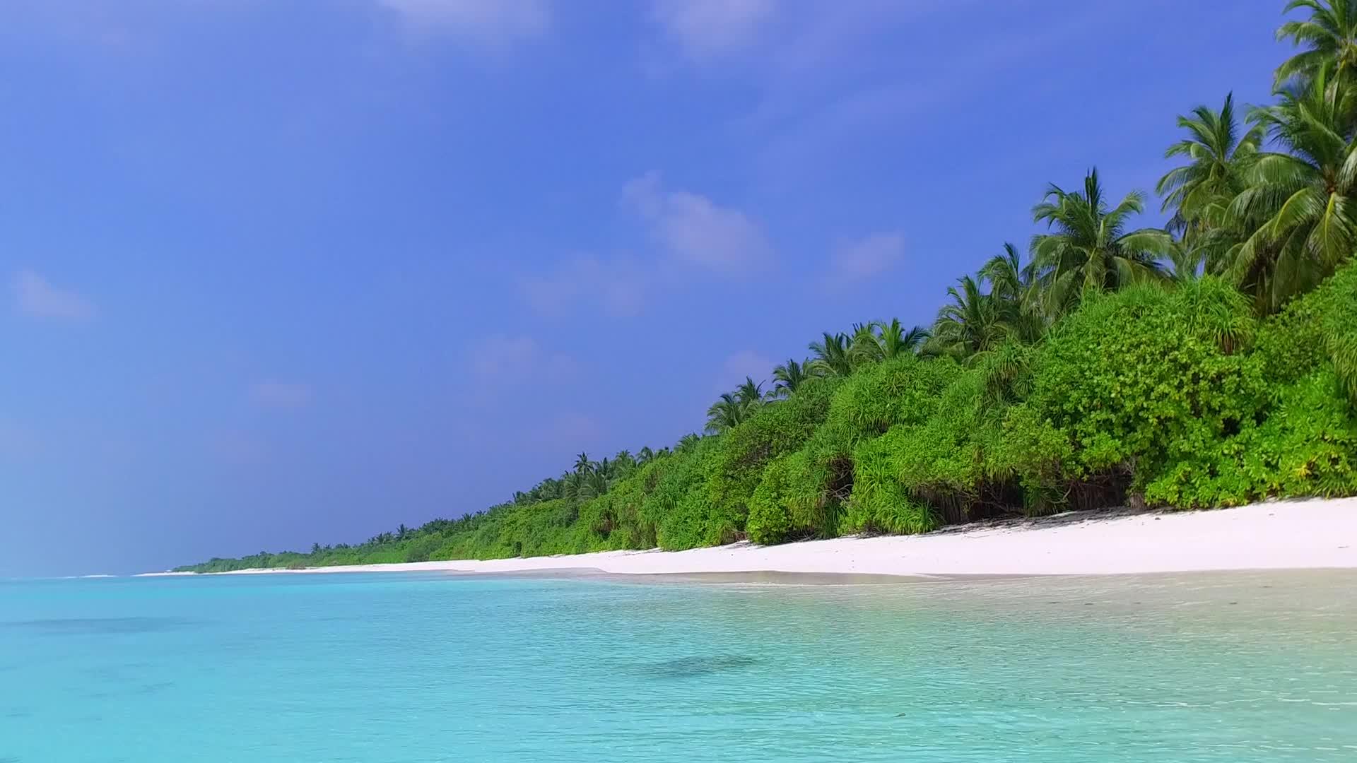热带环礁湖海滩假日旅游浅海度假胜地视频的预览图