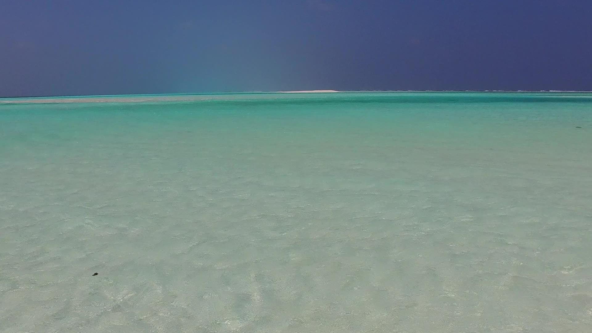 阳光明媚的海景由光天化日之下的白色沙色背景组成视频的预览图